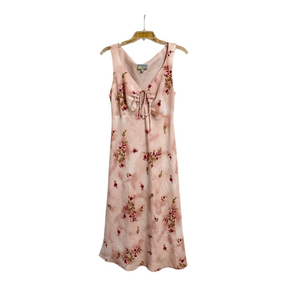 Linea Domani Floral Pink Sleeveless Dress, Sz 10